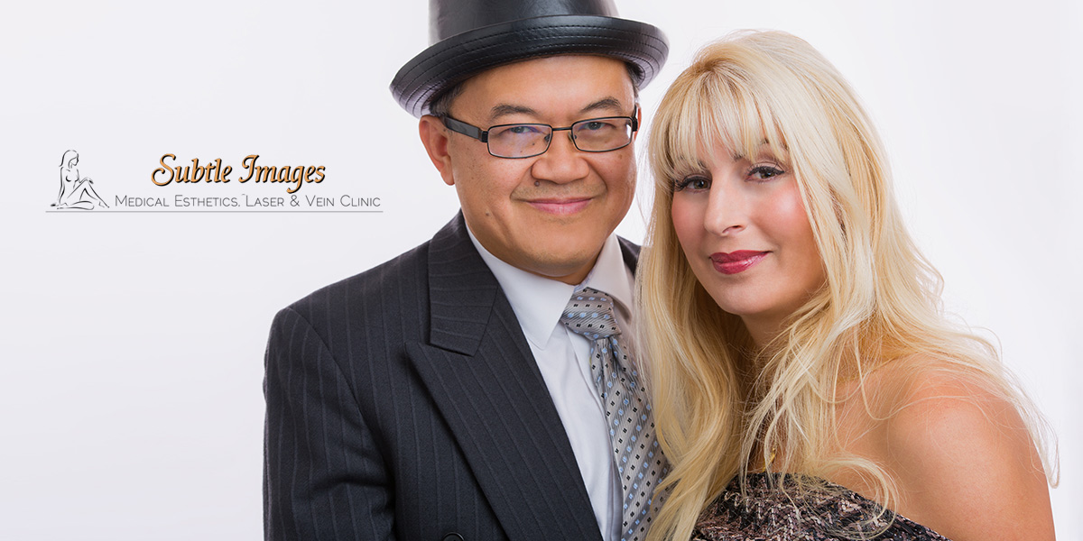 Niagara Business Couple wearing stylish apparel have their Headshot photographed for a Billboard Ad