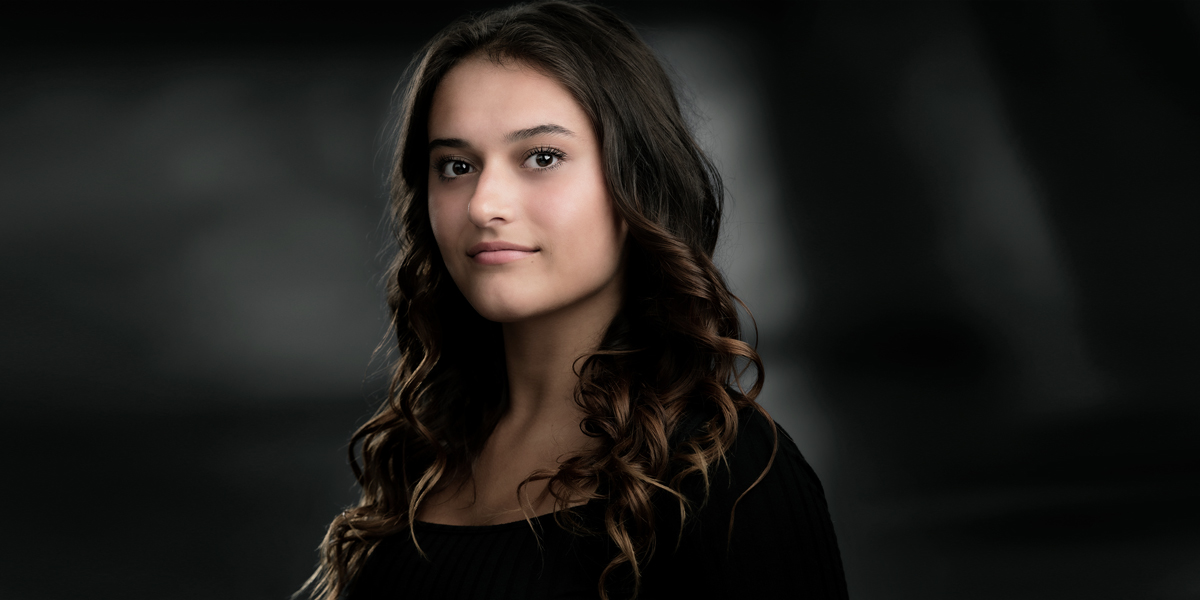 Female Actor with a Renaissance Smile, for photographer Brian Yungblut in St. Catharines