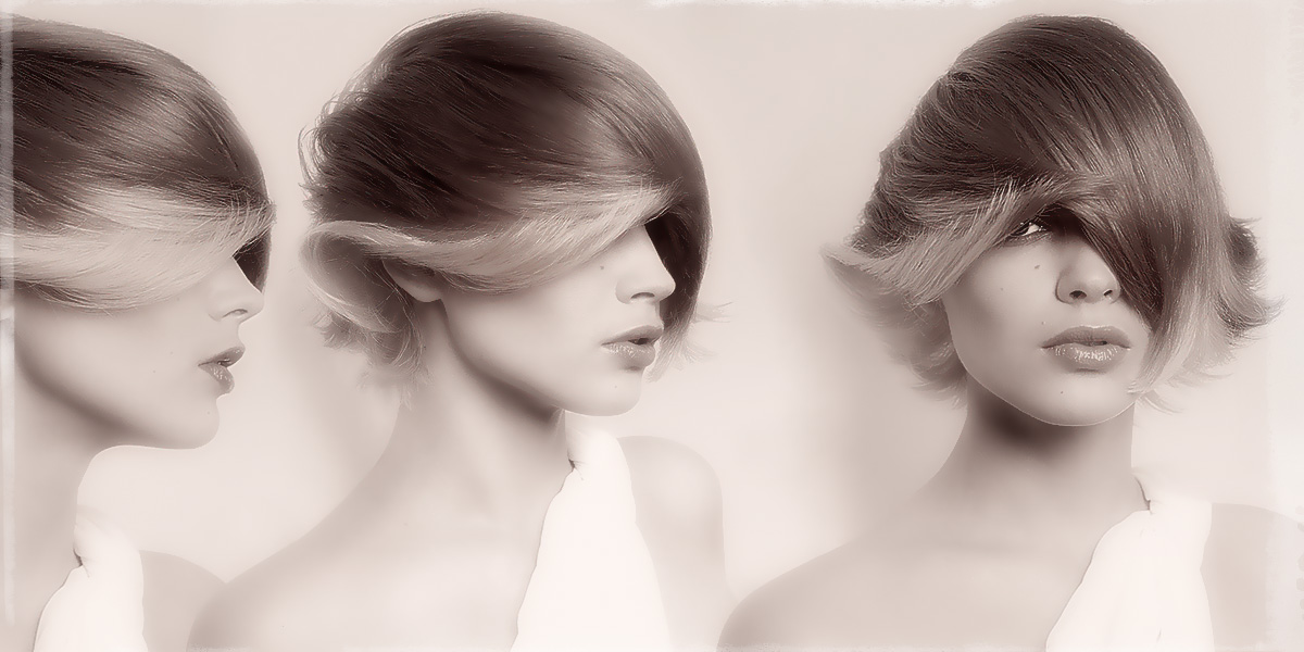 Salon Photographer Yungblut shoots Stylized Headshots for local Hair Salon Ad Campaign